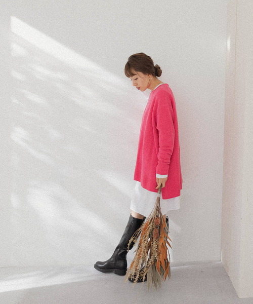 URBAN RESEARCH Sonny Label（アーバンリサーチサニーレーベル）の「『WEB限定』RICH SOFT WOOLワイドルーズプルオーバー（ニット/セーター・レディース・ピンク系その他/ベージュ系その他/ブラック・FREE）」の20枚目の写真