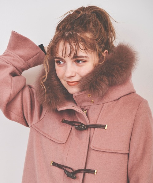 31 Sons de mode(トランテアン ソン ドゥ モード)の「ファー付きダッフルコート(ダッフルコート・レディース・オフホワイト/ラベンダー/ピンク・36/38)」の12枚目の写真