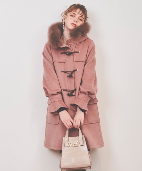 31 Sons de mode(トランテアン ソン ドゥ モード)の「ファー付きダッフルコート(ダッフルコート・レディース・オフホワイト/ラベンダー/ピンク・36/38)」の21枚目の写真