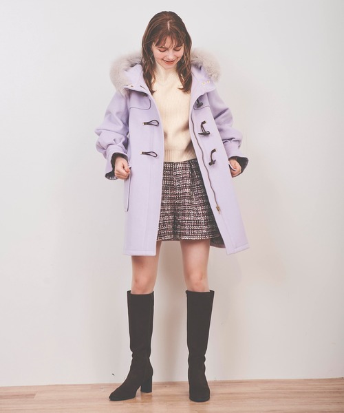 31 Sons de mode(トランテアン ソン ドゥ モード)の「ファー付きダッフルコート(ダッフルコート・レディース・オフホワイト/ラベンダー/ピンク・36/38)」の16枚目の写真