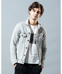 wjk ダヴルジェイケイ ブラックデニムジャケット シワ加工 L wjk（ダヴルジェイケイ）の「mj8923- denim jacket type2 (OW