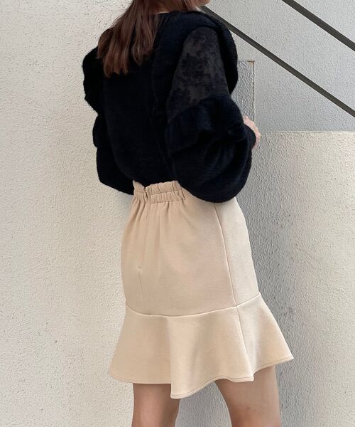 MAJESTIC LEGON（マジェスティックレゴン）の「マーメイドミニスカート（スカート・レディース・アイボリー/ブラック/グレー・SMALL/MEDIUM）」の6枚目の写真