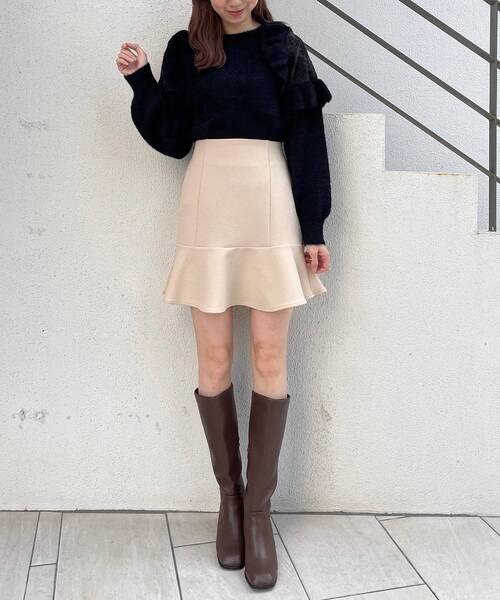 MAJESTIC LEGON（マジェスティックレゴン）の「マーメイドミニスカート（スカート・レディース・アイボリー/ブラック/グレー・SMALL/MEDIUM）」の12枚目の写真