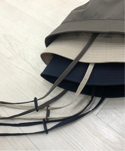 KIIT(キート)の「KIIT キート / × MASACA HAT WOOL BLEND POLYESTER TAFFETA BUCKET HAT マサカハット別注 ウールブレンドポリエステルタフタ バケットハット / KIM-A57-501(ハット・メンズ・ダークブラウン/ライトベージュ/ダークネイビー・FREE)」の9枚目の写真