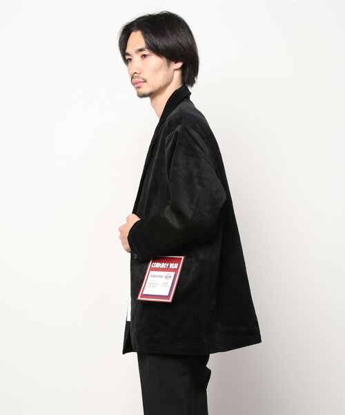 Beno（ビーノ）の「ワイドピッチ コットンコーデュロイ オーバーサイズ テーラードJKT（テーラードジャケット・メンズ・ブラック/ダークグリーン/ダークブラウン/アイボリー/ダークブルー・S/M/L）」の13枚目の写真