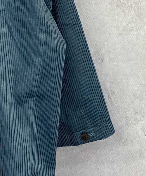Beno（ビーノ）の「ワイドピッチ コットンコーデュロイ オーバーサイズ テーラードJKT（テーラードジャケット・メンズ・ブラック/ダークグリーン/ダークブラウン/アイボリー/ダークブルー・S/M/L）」の8枚目の写真