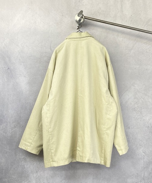 Beno（ビーノ）の「ワイドピッチ コットンコーデュロイ オーバーサイズ テーラードJKT（テーラードジャケット・メンズ・ブラック/ダークグリーン/ダークブラウン/アイボリー/ダークブルー・S/M/L）」の14枚目の写真