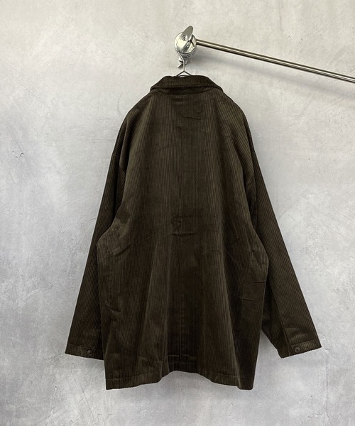 Beno（ビーノ）の「ワイドピッチ コットンコーデュロイ オーバーサイズ テーラードJKT（テーラードジャケット・メンズ・ブラック/ダークグリーン/ダークブラウン/アイボリー/ダークブルー・S/M/L）」の7枚目の写真