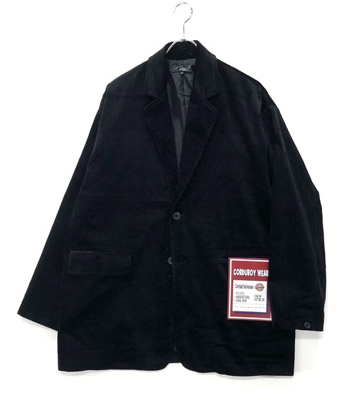Beno（ビーノ）の「ワイドピッチ コットンコーデュロイ オーバーサイズ テーラードJKT（テーラードジャケット・メンズ・ブラック/ダークグリーン/ダークブラウン/アイボリー/ダークブルー・S/M/L）」の20枚目の写真