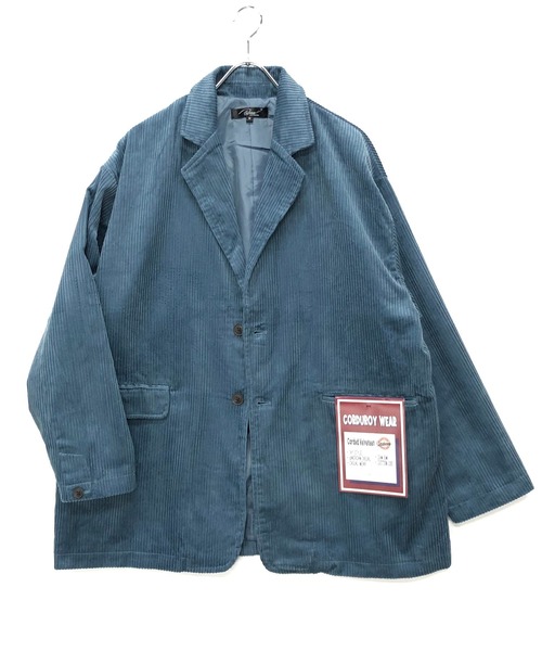 Beno（ビーノ）の「ワイドピッチ コットンコーデュロイ オーバーサイズ テーラードJKT（テーラードジャケット・メンズ・ブラック/ダークグリーン/ダークブラウン/アイボリー/ダークブルー・S/M/L）」の19枚目の写真