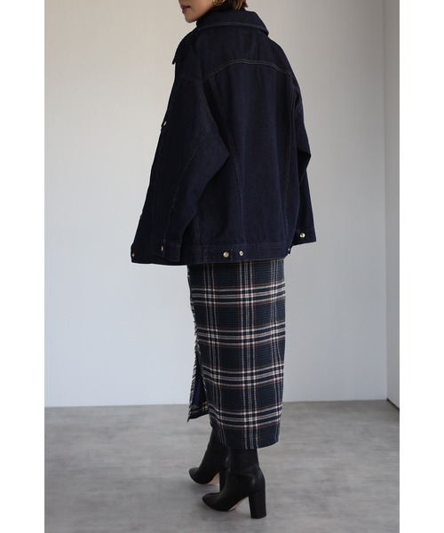 Bonjour Sagan（ボンジュールサガン）の「チェックラップスカート（スカート・レディース・ベージュ/ネイビー・FREE）」の11枚目の写真