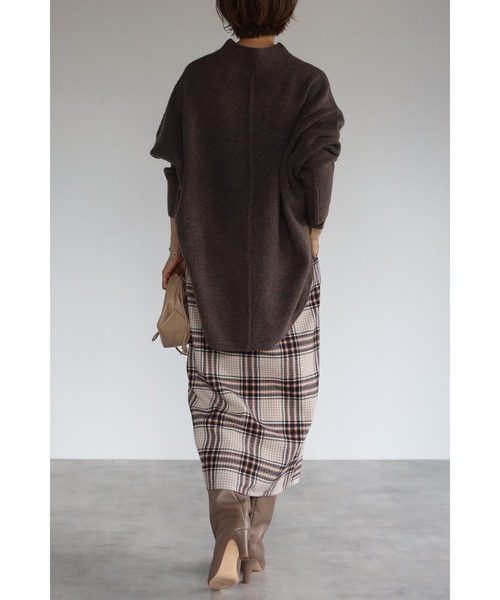 Bonjour Sagan（ボンジュールサガン）の「チェックラップスカート（スカート・レディース・ベージュ/ネイビー・FREE）」の15枚目の写真