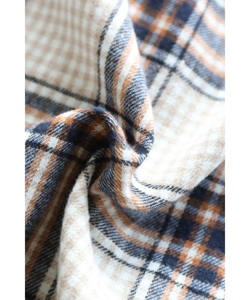 Bonjour Sagan（ボンジュールサガン）の「チェックラップスカート（スカート・レディース・ベージュ/ネイビー・FREE）」の14枚目の写真
