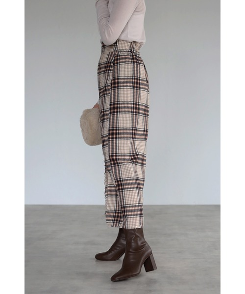 Bonjour Sagan（ボンジュールサガン）の「チェックラップスカート（スカート・レディース・ベージュ/ネイビー・FREE）」の17枚目の写真