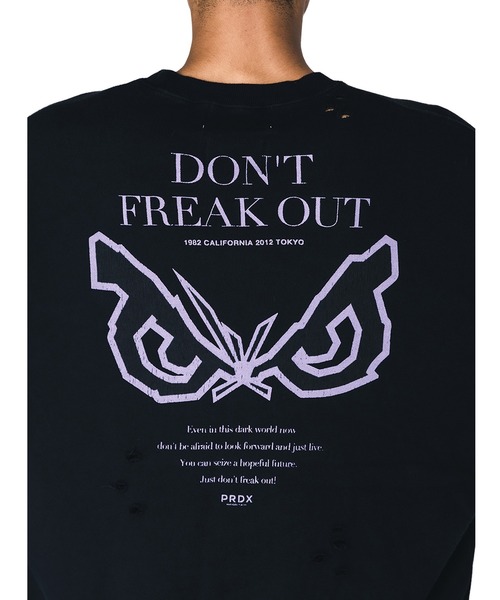 BAD BOY(バッドボーイ)の「BAD BOY×PRDX オーバーサイズ ダメージ ピグメントスウェットトレーナー(スウェット・メンズ・ブラック/グレー・M/L)」の11枚目の写真