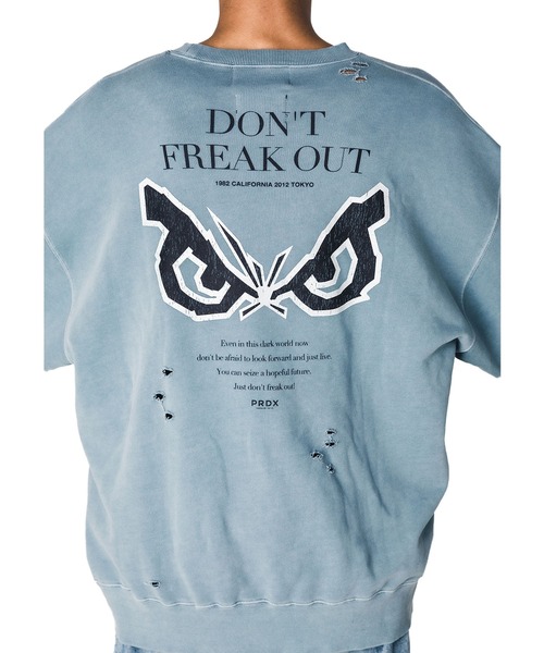 BAD BOY(バッドボーイ)の「BAD BOY×PRDX オーバーサイズ ダメージ ピグメントスウェットトレーナー(スウェット・メンズ・ブラック/グレー・M/L)」の17枚目の写真