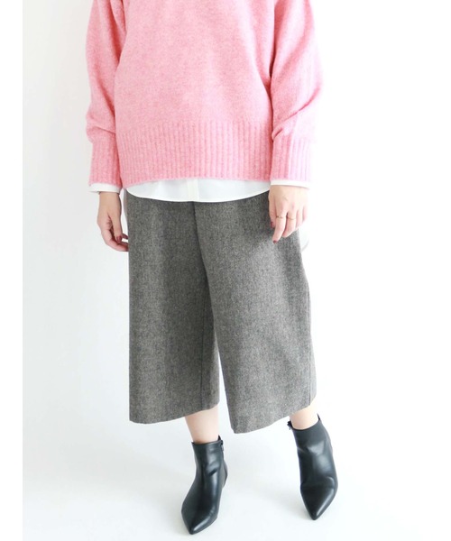 Te chichi（テチチ）の「ツイードワイドクロップドパンツ（その他パンツ・レディース・ブラウン/ネイビー/ブラック・SMALL/MEDIUM）」の2枚目の写真