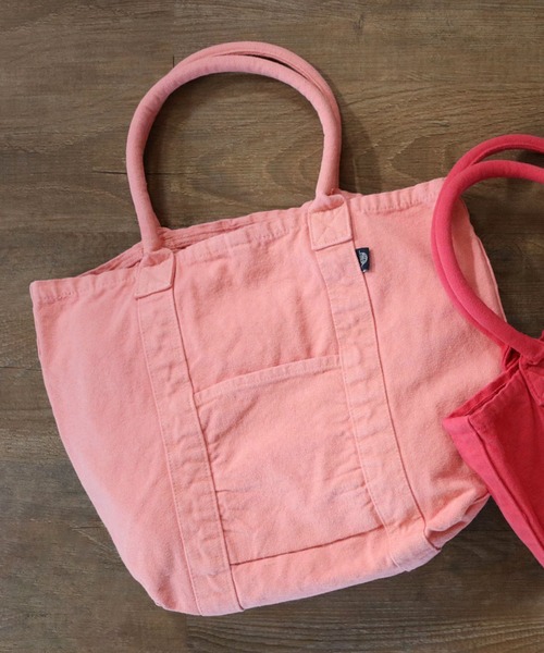 MAKE UP(メイクアップ)の「MAKE UP 倉敷製品染めフロントポケット キャンバストートバッグM(トートバッグ・メンズ・ホワイト/イエロー/ライトブルー/ブルー/ネイビー/ピンク/レッド/グリーン/カーキ/ブラック・FREE)」の9枚目の写真