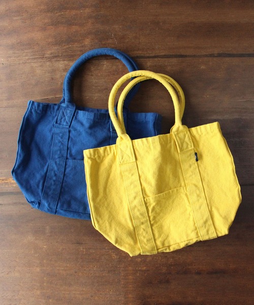 MAKE UP(メイクアップ)の「MAKE UP 倉敷製品染めフロントポケット キャンバストートバッグM(トートバッグ・メンズ・ホワイト/イエロー/ライトブルー/ブルー/ネイビー/ピンク/レッド/グリーン/カーキ/ブラック・FREE)」の13枚目の写真