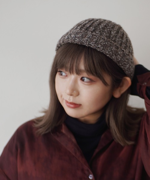 dictionary（ディクショナリー）の「【 DICTIONARY / ディクショナリー 】 ナチュラルカラー ニット ビーニー（ニットキャップ/ビーニー・メンズ・グレー/ベージュ/ブラック/ブラウン/アイボリー・FREE）」の4枚目の写真