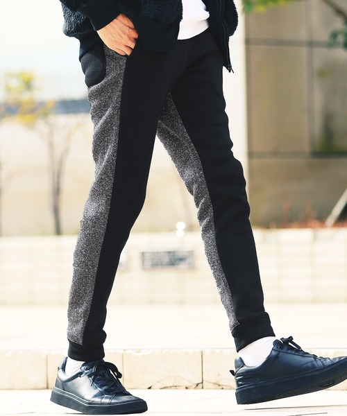 jiggys shop(ジギーズショップ)の「ニットフリース 裏起毛 ジョガーパンツ(その他パンツ・メンズ・チャコールグレー/グレー系その他/ブラック/ネイビー/グレー/ブラック系その他・MEDIUM/X-LARGE/SMALL/LARGE)」の5枚目の写真