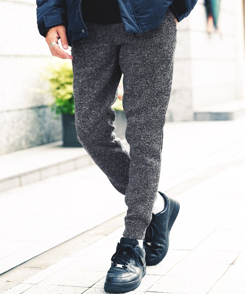 jiggys shop(ジギーズショップ)の「ニットフリース 裏起毛 ジョガーパンツ(その他パンツ・メンズ・チャコールグレー/グレー系その他/ブラック/ネイビー/グレー/ブラック系その他・MEDIUM/X-LARGE/SMALL/LARGE)」の1枚目の写真