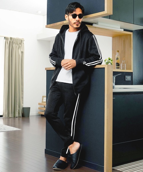 jiggys shop(ジギーズショップ)の「ニットフリース 裏起毛 ジョガーパンツ(その他パンツ・メンズ・チャコールグレー/グレー系その他/ブラック/ネイビー/グレー/ブラック系その他・MEDIUM/X-LARGE/SMALL/LARGE)」の20枚目の写真