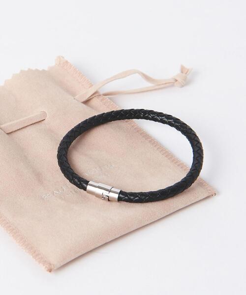 BEAUTY&YOUTH UNITED ARROWS（ビューティーアンドユースユナイテッドアローズ）の「【WEB限定】 by メッシュレザー ブレスレット（ブレスレット・メンズ・ブラック/ダークブラウン・FREE）」の2枚目の写真