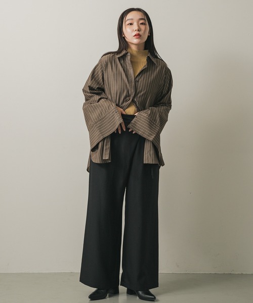 and per se ストライプ ハイネックセーター 楽天市場】ストライプニットセーター バイカラー ストライプ