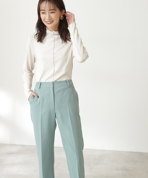 N.（N. Natural Beauty Basic）（エヌエヌナチュラルビューティーベーシック）の「◆メロウステッチロングＴシャツ（Tシャツ/カットソー・レディース・オフホワイト/イエロー/チャコールグレー・MEDIUM）」の4枚目の写真