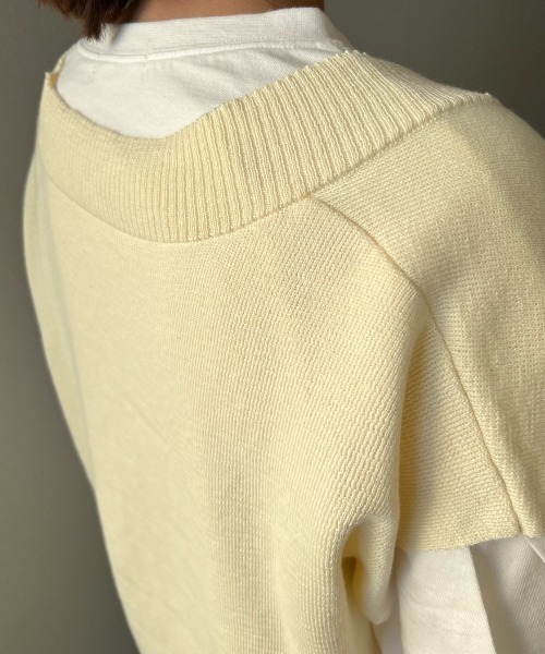 y/m(イム)の「Vネックベスト(ベスト・レディース・ブラック/ベージュ/オフホワイト・FREE)」の16枚目の写真