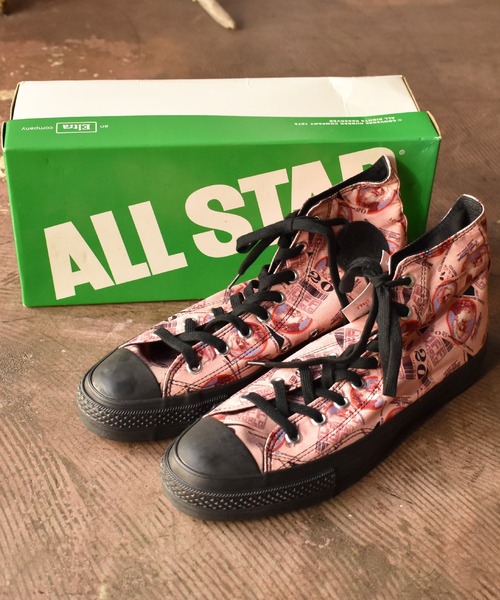 VINTAGE(ヴィンテージ)の「【ヴィンテージ古着】CONVERSE/コンバース NEXAS7 総柄 スニーカー チャックテイラー(スニーカー・メンズ・ピンク・27.5)」の1枚目の写真