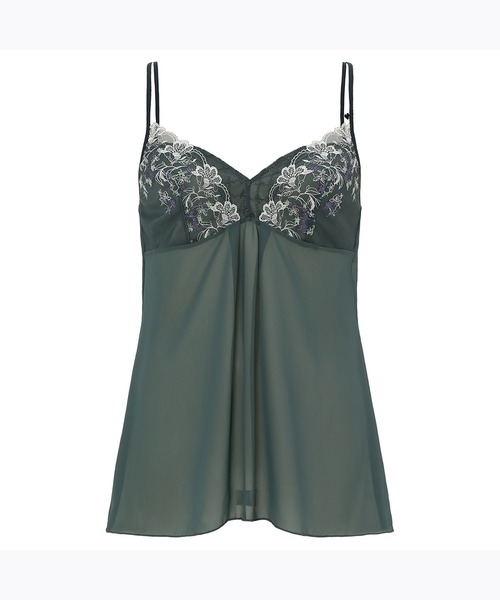 AMOSTYLE BY Triumph（アモスタイルバイトリンプ）の「エレガントステッチ ロングキャミソールAMST1372 L.CAMI JX（その他アンダーウェア/インナー・レディース・ピンク/グリーン・M/L）」の2枚目の写真