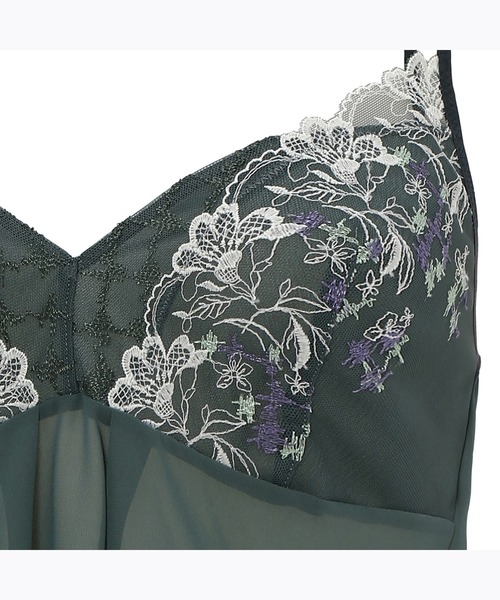 AMOSTYLE BY Triumph（アモスタイルバイトリンプ）の「エレガントステッチ ロングキャミソールAMST1372 L.CAMI JX（その他アンダーウェア/インナー・レディース・ピンク/グリーン・M/L）」の3枚目の写真