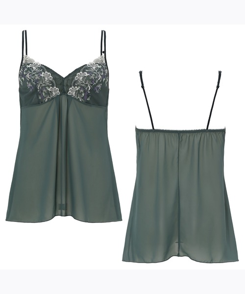 AMOSTYLE BY Triumph（アモスタイルバイトリンプ）の「エレガントステッチ ロングキャミソールAMST1372 L.CAMI JX（その他アンダーウェア/インナー・レディース・ピンク/グリーン・M/L）」の6枚目の写真