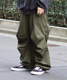 ワイドパラシュートパンツ 裾ドローコード スノーパンツ 【ILL'S】