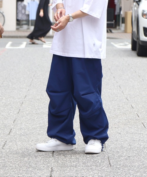 ワイドパラシュートパンツ 裾ドローコード スノーパンツ 【ILL'S