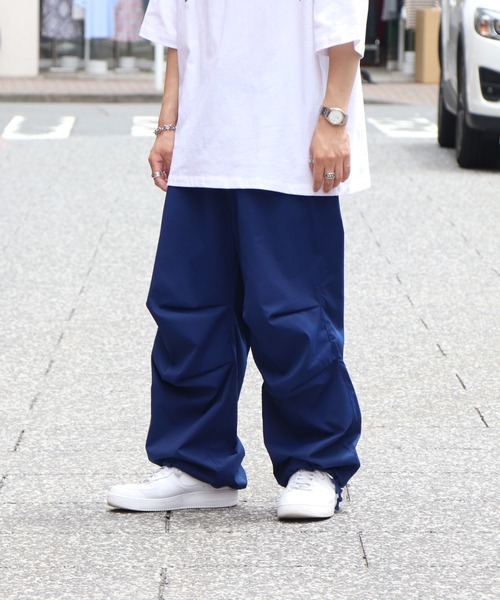 ワイドパラシュートパンツ 裾ドローコード スノーパンツ 【ILL'S