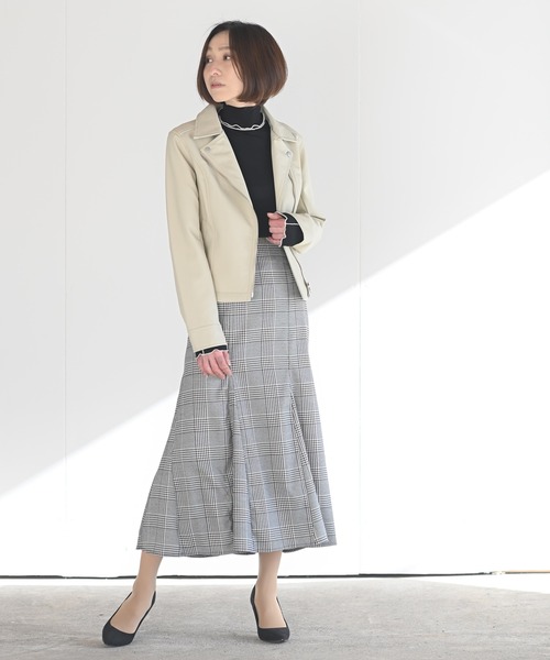 rps(アールピーエス)の「ライダースジャケット(ライダースジャケット・レディース・ブラック/アイボリー/グレイッシュベージュ・M)」の4枚目の写真