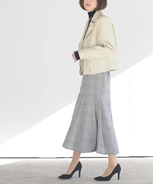 rps(アールピーエス)の「ライダースジャケット(ライダースジャケット・レディース・ブラック/アイボリー/グレイッシュベージュ・M)」の5枚目の写真