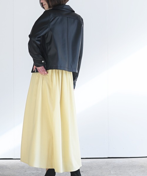 rps(アールピーエス)の「ライダースジャケット(ライダースジャケット・レディース・ブラック/アイボリー/グレイッシュベージュ・M)」の14枚目の写真