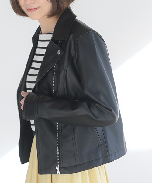 rps(アールピーエス)の「ライダースジャケット(ライダースジャケット・レディース・ブラック/アイボリー/グレイッシュベージュ・M)」の16枚目の写真