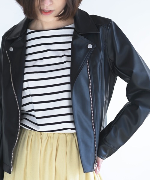 rps(アールピーエス)の「ライダースジャケット(ライダースジャケット・レディース・ブラック/アイボリー/グレイッシュベージュ・M)」の18枚目の写真