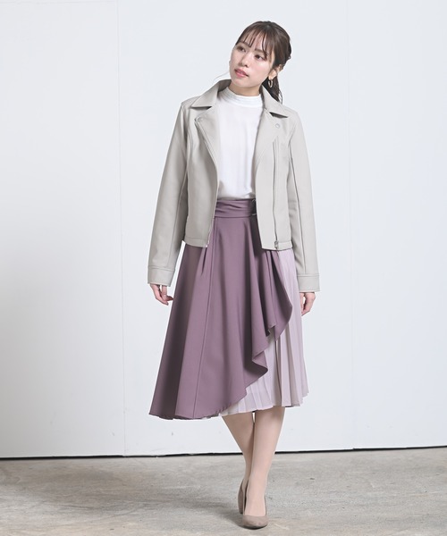 rps(アールピーエス)の「ライダースジャケット(ライダースジャケット・レディース・ブラック/アイボリー/グレイッシュベージュ・M)」の20枚目の写真