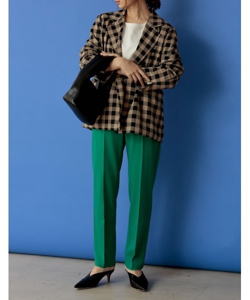 Re:EDIT(リエディ)の「ブロックチェックダブルブレストテーラードジャケット(テーラードジャケット・レディース・ブラック/ブラウン・MEDIUM/LARGE)」の19枚目の写真