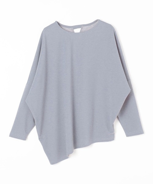 NICOLE white(ニコルホワイト)の「アシンメトリーロンTEE(Tシャツ/カットソー・レディース・ブラック/グレー/オフホワイト/サックスブルー・FREE)」の7枚目の写真