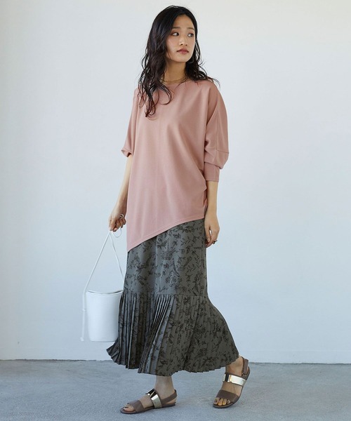 NICOLE white(ニコルホワイト)の「アシンメトリーロンTEE(Tシャツ/カットソー・レディース・ブラック/グレー/オフホワイト/サックスブルー・FREE)」の17枚目の写真