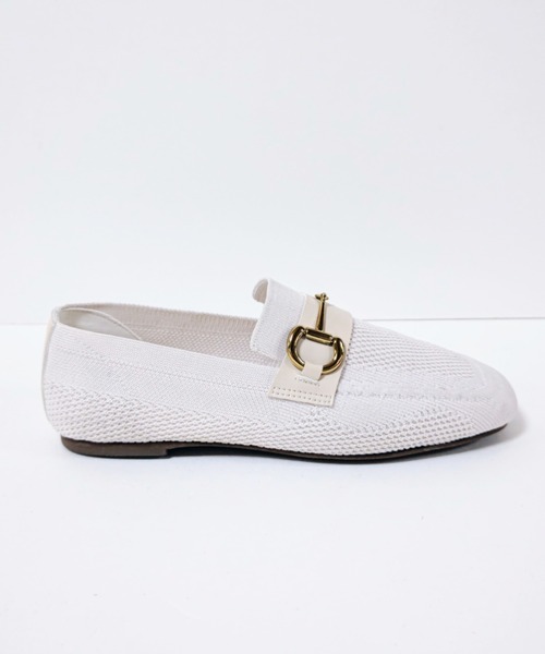 Noubel Voug Relax（ヌーベルヴォーグリラックス）の「フラットヒール ニット ビットローファー（ローファー・レディース・アイボリー/ベージュ/ブラック・L/LL/S/M）」の7枚目の写真