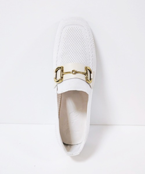 Noubel Voug Relax（ヌーベルヴォーグリラックス）の「フラットヒール ニット ビットローファー（ローファー・レディース・アイボリー/ベージュ/ブラック・L/LL/S/M）」の8枚目の写真