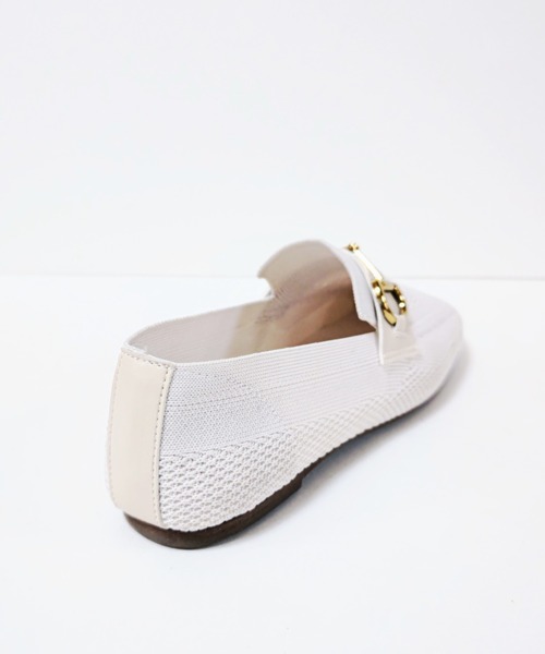 Noubel Voug Relax（ヌーベルヴォーグリラックス）の「フラットヒール ニット ビットローファー（ローファー・レディース・アイボリー/ベージュ/ブラック・L/LL/S/M）」の9枚目の写真